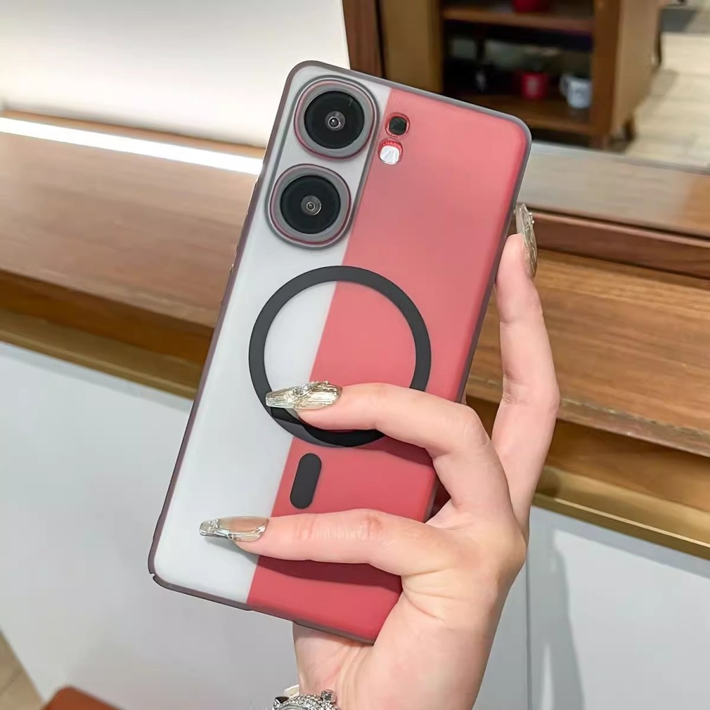 สําหรับ iqoo Neo10pro + เคสโทรศัพท์ Frosted Magnetic Case 13/12p Ultra-Thin 9Pro โปร่งแสง Hard