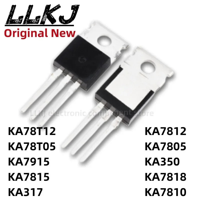 5pcs KA78T12 KA78T05 KA7915 KA7815 KA317 KA7812 KA7805 KA350 KA7818 KA7810 TO-220 Field Effect ทรานซ