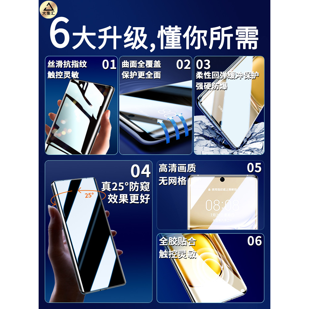 คอลเลกชันใหญ่เหมาะสําหรับ Huawei p50pro ฟิล์มโทรศัพท์มือถือ p50 ฟิล์มนิรภัยฟิล์มไฮโดรเจล p50e ฟิล์มค