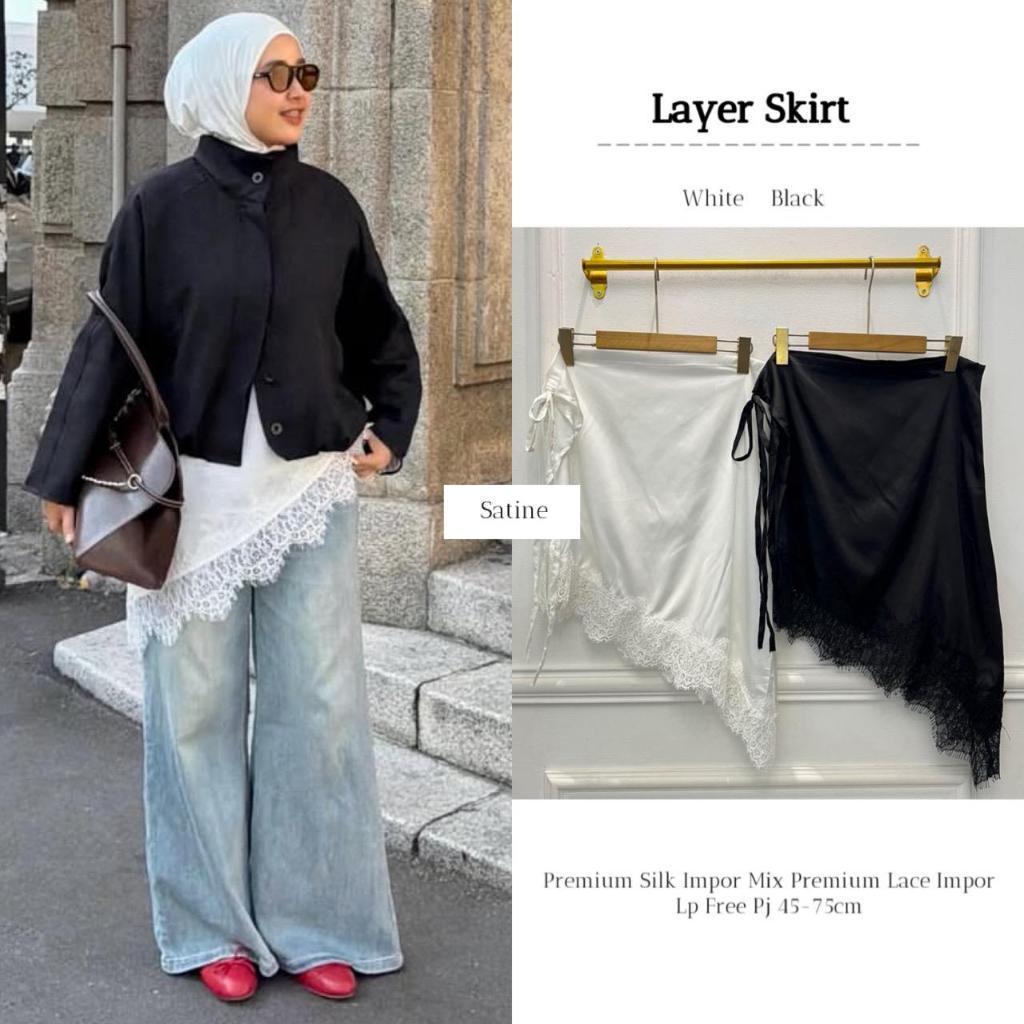 มีกลุ่มซื้อขายขอแอดมิน er elrumi LAYER SKIRT SATiNE er elrumi alya store