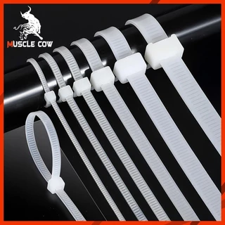 (แพค100เส้น)4นิ้ว-16นิ้ว เคเบิ้ลไทร์ Cable Tie หนวดกุ้ง ไนล่อนPA66 เกรด A+ สีขาว/ดำ สายรัดพลาสติก