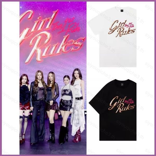 SY3 Girl Rules เสื้อยืดแขนสั้นสำหรับฤดูร้อน สไตล์น่ารัก