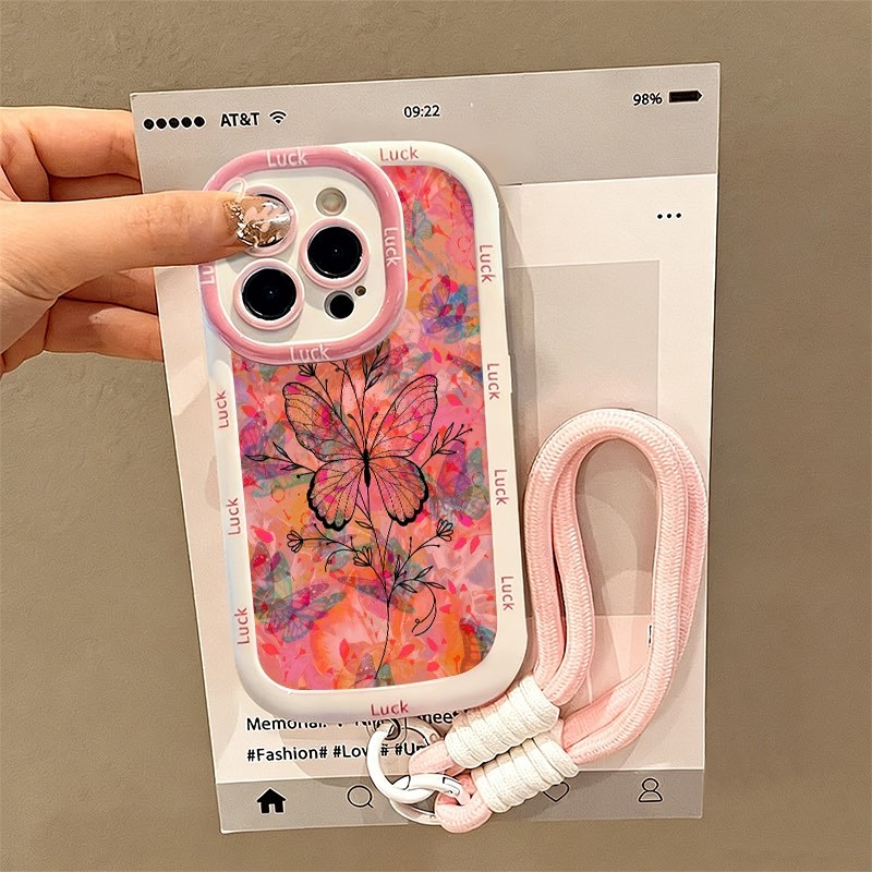 เคส+สร้อยข้อมือ OPPO A3X A3 A7 A5S A12 A11K A3S A12E A15 A15S A16 A16S A54S A16K A16E A17 A17 A17K A
