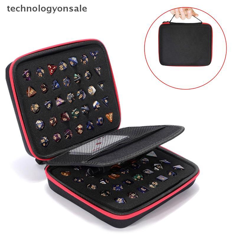 [Tech] Hard Carrying Case สําหรับ RPG Board Games Dice Paage EVA 70 Hole Dice Bag พร้อมฉากกั้นสําหรั