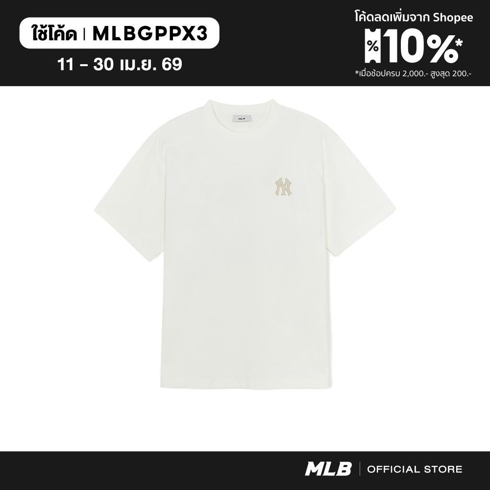 MLB เสื้อยืด ยูนิเซ็กส์ Classic Monogram Big Lux Over Fit T-Shirts รุ่น 3ATSM0454 50IVS สีขาวงาช้าง