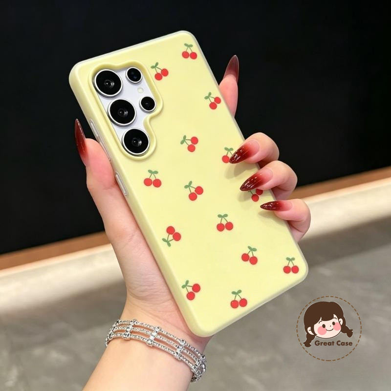 Simple น่ารัก Cherry 2 in1 เคสโทรศัพท์สําหรับ Realme C85 Pro C83 C75 C75X C73 C71 C67 C65 C65S C63 C