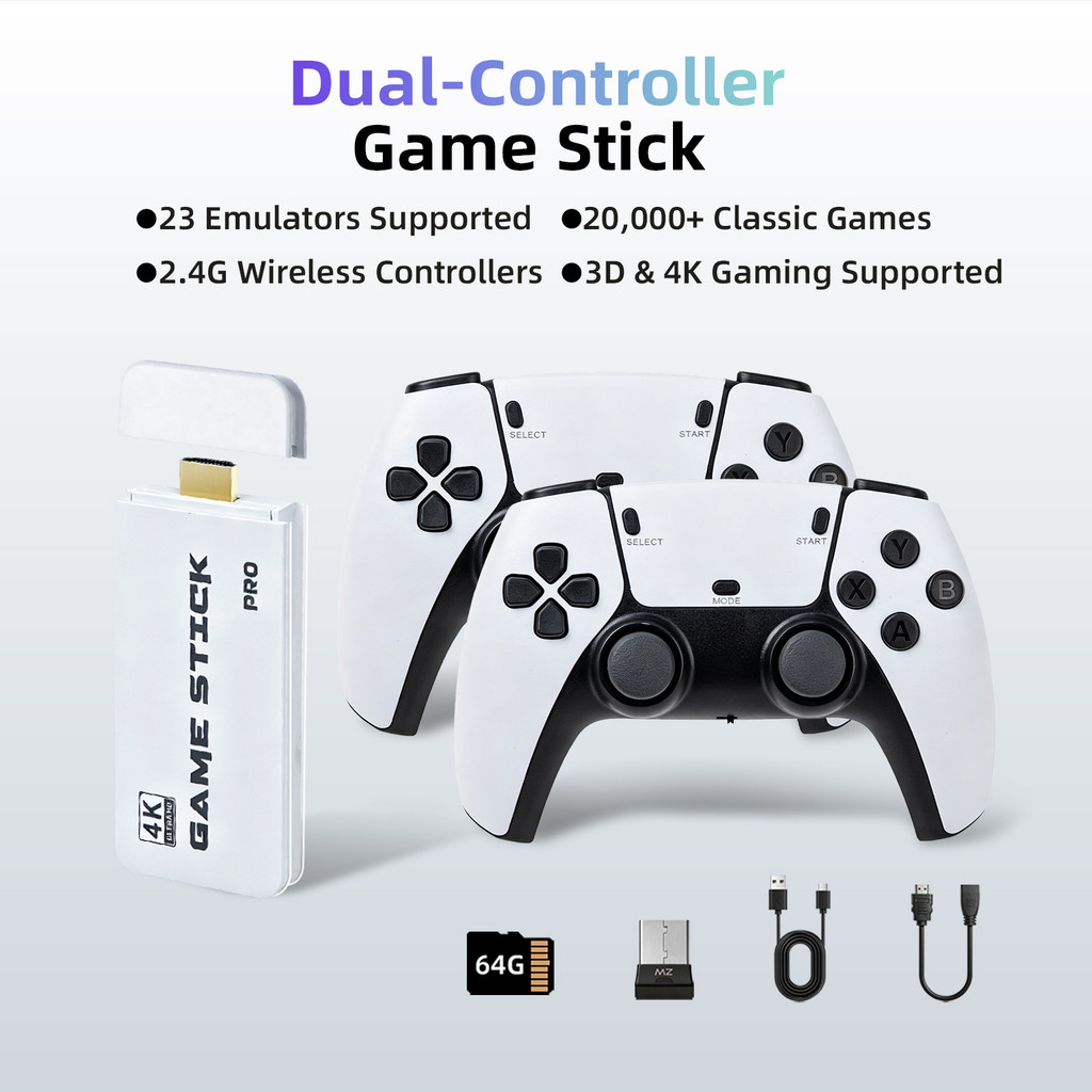 M15 Dual Controller Wireless Game Console 2000+ Classic Retro Games 23 Emulators Supported 3D & 4K G