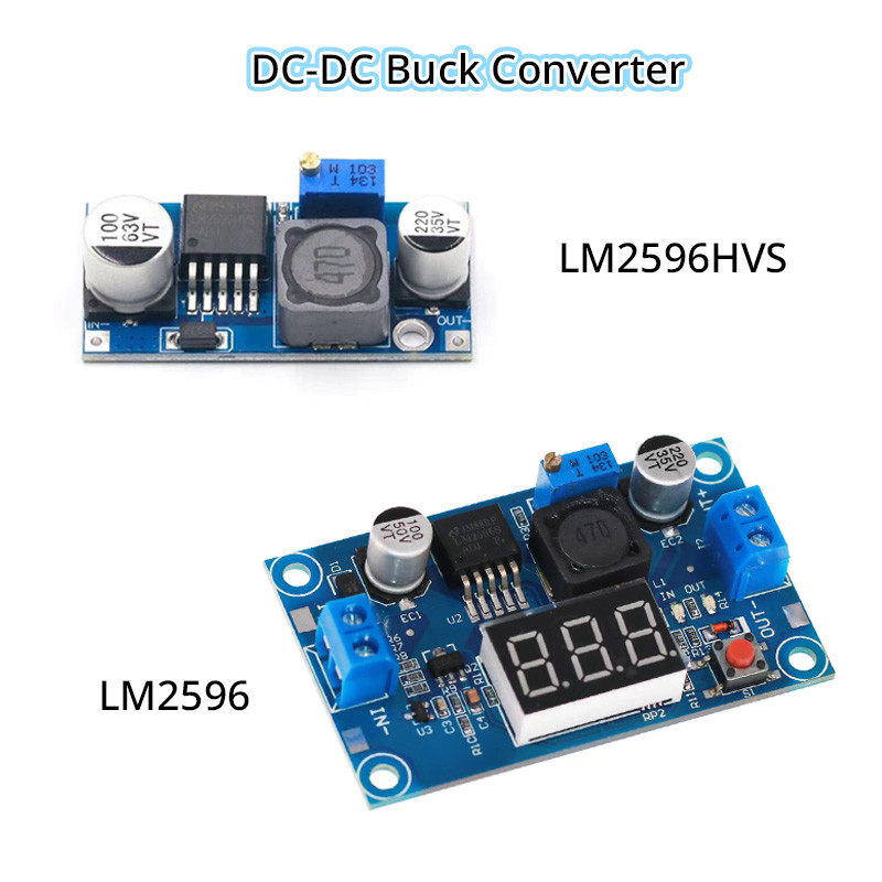 LM2596 DC-DC Adjustable Buck Converter step down ตัวควบคุมแรงดันไฟฟ้า แบบปรับได้ พร้อมโวลต์มิเตอร์ LED