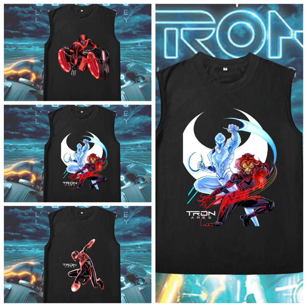 เสื้อกล้าม S-3XL Tron: Ares x Marvel Tank – Multiple Styles | Black Sleeveless Tee เสื้อกล้ามผู้ใหญ่