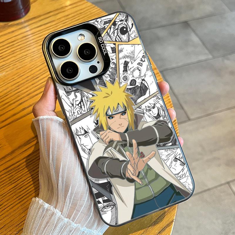 เคสไอโฟนลายนารูโตะ ลายมินาโตะ นาamikaze สุดเท่ สไตล์มังงะญี่ปุ่น สำหรับ 13 14 15 16 Pro Max