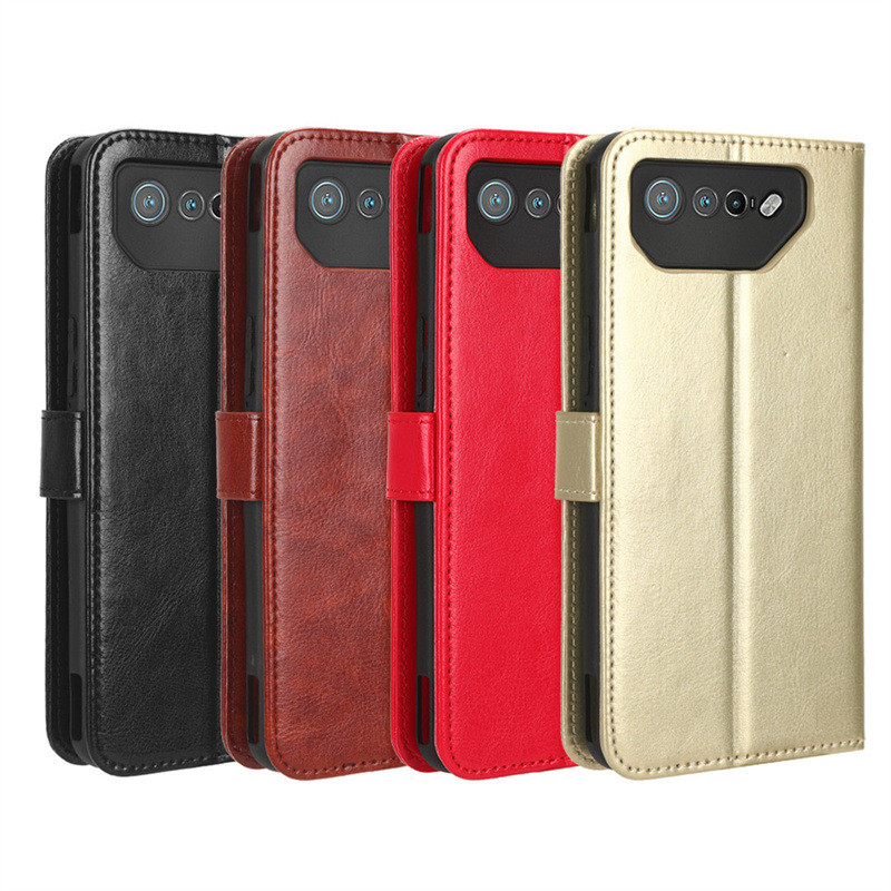 เหมาะสําหรับเคสโทรศัพท์ Asus ROG7 Asus ROG Phone 7 ซองหนังโทรศัพท์พลิกการ์ดรูปแบบม้าบ้าเคส