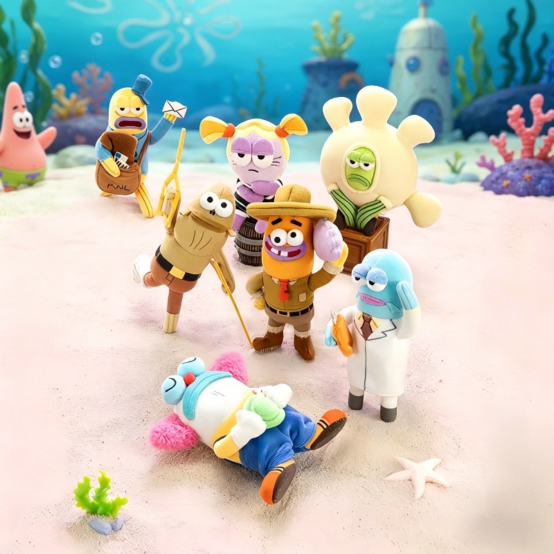 SpongeBob SquarePants บิกินี่ด้านล่าง Residents 2nd Edition ของเล่นตุ๊กตา Creative Lame ปลาตุ๊กตากระเป๋า Charm สะสมกล่องตาบอดสําหรับเด็กและแฟน