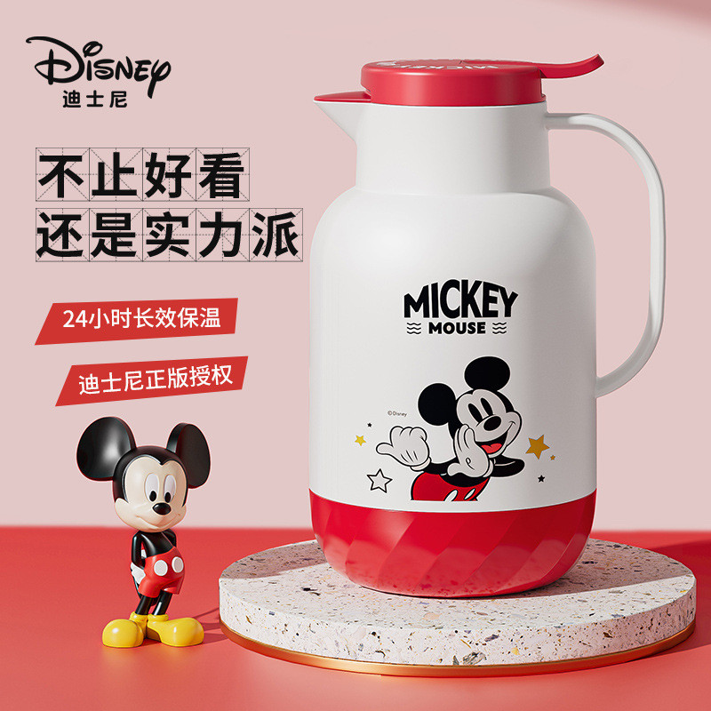 1.3L/1.6L/1.7L/2L อย่างเป็นทางการ Disney ที่ได้รับอนุญาตความร้อนขวดขนาดใหญ่ความจุฉนวนเหยือกน้ําร้อนเ