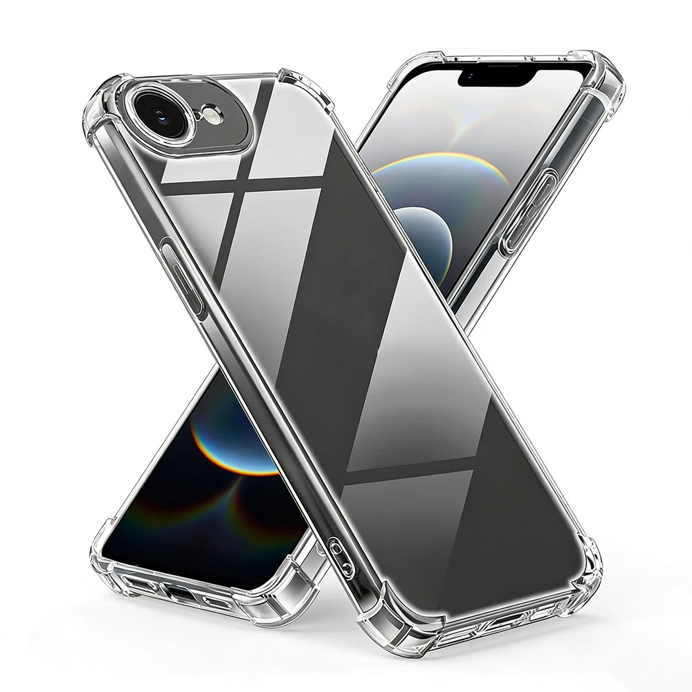 เคสซิลิโคนกันกระแทกบางเฉียบสําหรับ iPhone 16E 17E SE 2025 SE 2026 ฝาครอบป้องกันโปร่งใส