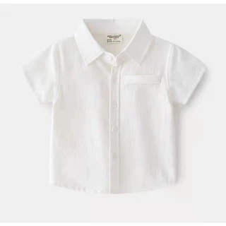 【ส่งจากไทย】เสื้อโปโลเด็กผู้ชาย สีพื้น ผ้าคอตตอนนุ่ม ระบายอากาศดี ดีไซน์เรียบง่าย แขนสั้นใส่สบาย เหมาะสำหรับฤดูร้อน พร้อม