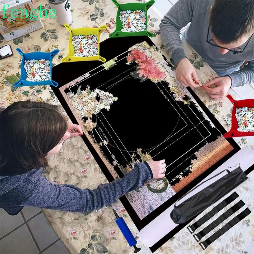 FENGHA Puzzle Saver Pad, Roll Up Non-Slip Jigsaw Puzzle Storage Mat Set, แบบพกพา 1500/2000/3000 ชิ้น