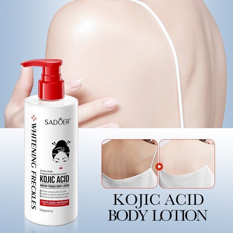 โลชั่นบํารุงผิวภาษาอังกฤษเต็มรูปแบบ SADOER Kojic Acid Rejuvenating Moisturizing Whitening Body Lotio