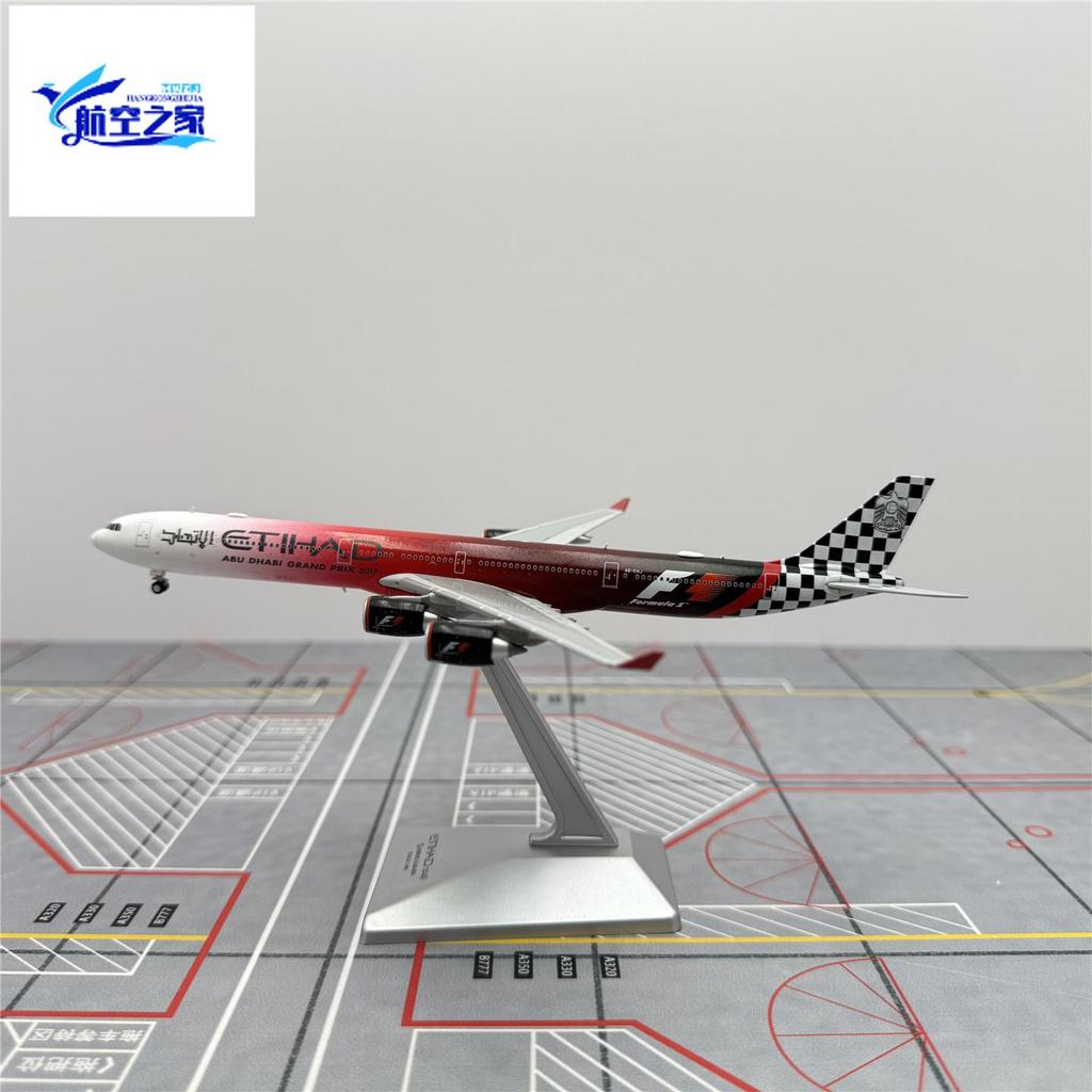 พร้อมสต็อก YY Wings 1/400 A6-EHJ Attihad Airlines A340-600 เครื่องบินโลหะเครื่องบินรุ่น