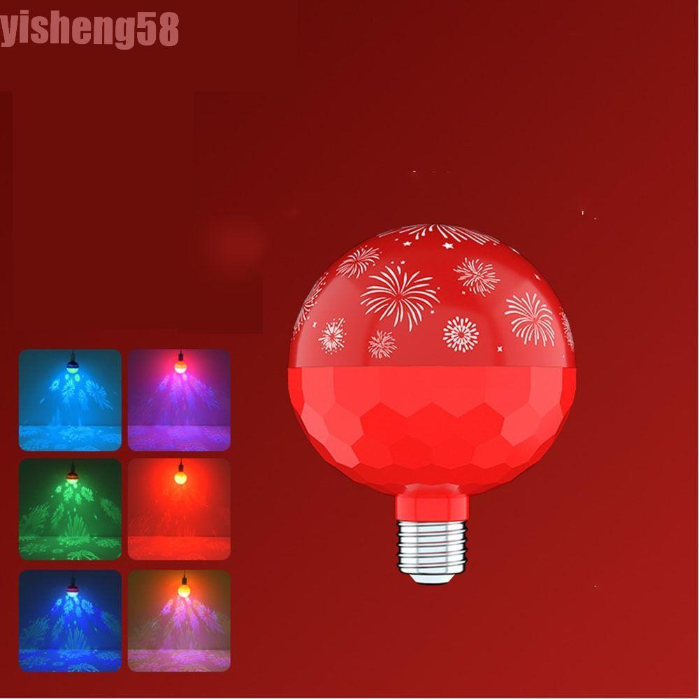 FABLE หลอดไฟหลากสีปีใหม่, หลอดไฟฉายภาพความสุขโชคดี, เปลี่ยนความมั่งคั่งให้พร E27 เกลียวปาร์ตี้ LED ไ