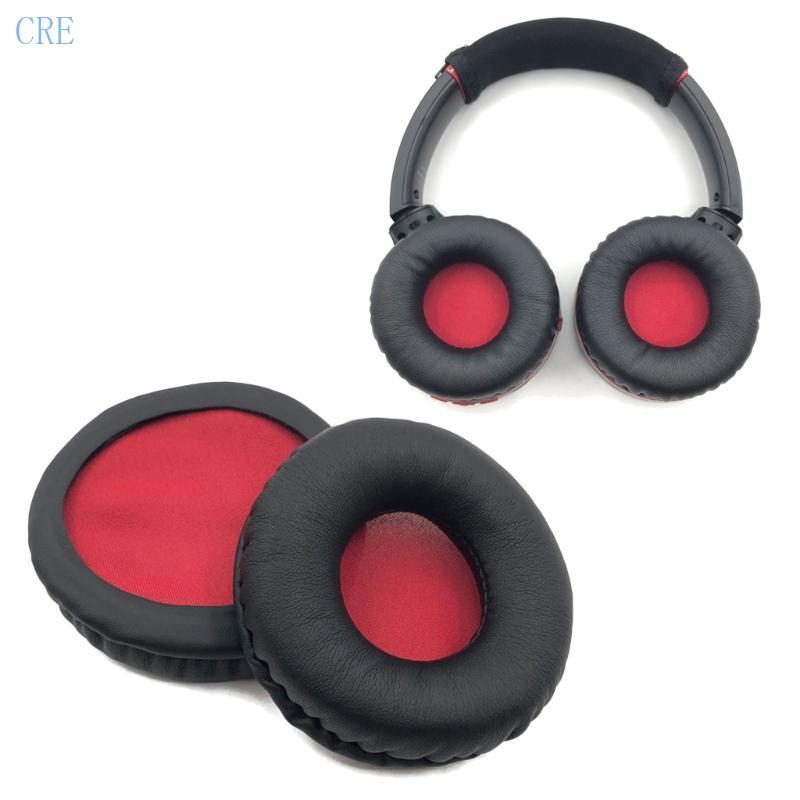 CRE 2PCS แผ่นรองหูฟังสําหรับ ATH-S200BT S220BT หูฟังแผ่นรองหูฟังโฟมสบายครอบคลุม
