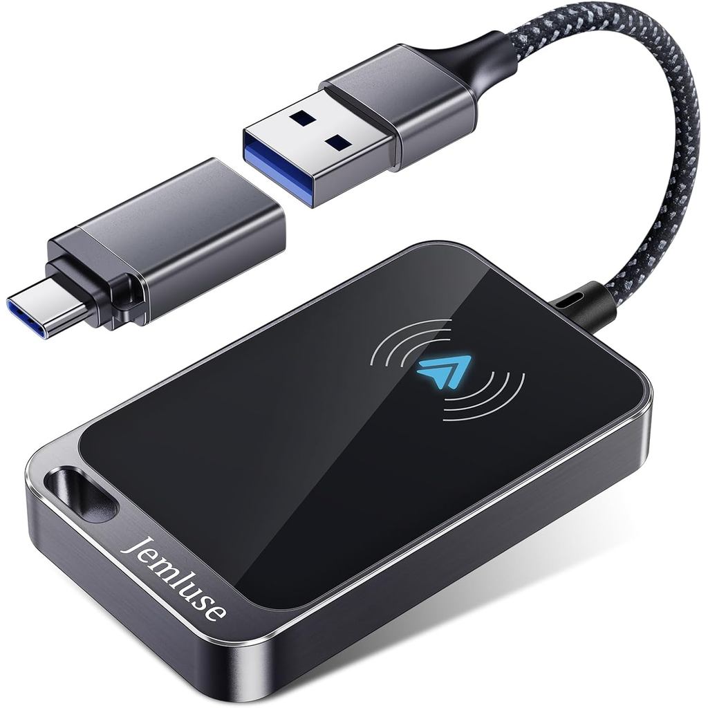 Jemluse อะแดปเตอร์ไร้สาย Android Auto, นวัตกรรมการเชื่อมต่อทันทีผ่าน NFC แปลงสายเป็นไร้สายสําหรับโรง