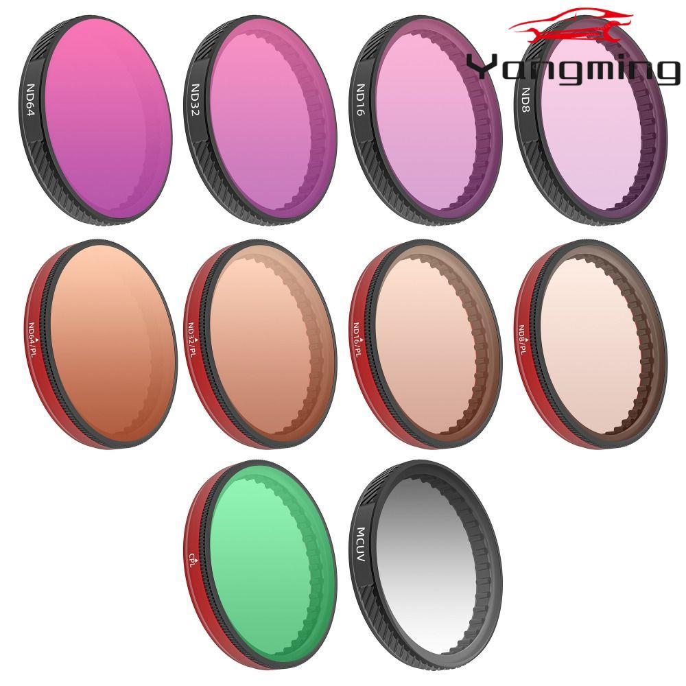 YANGMING ตัวกรองเลนส์, ND8 ND16 ND32 ND64 กระจกออปติคอลป้องกัน, HD ปรับหมุน MCUV/CPL ฝาครอบเลนส์สําห