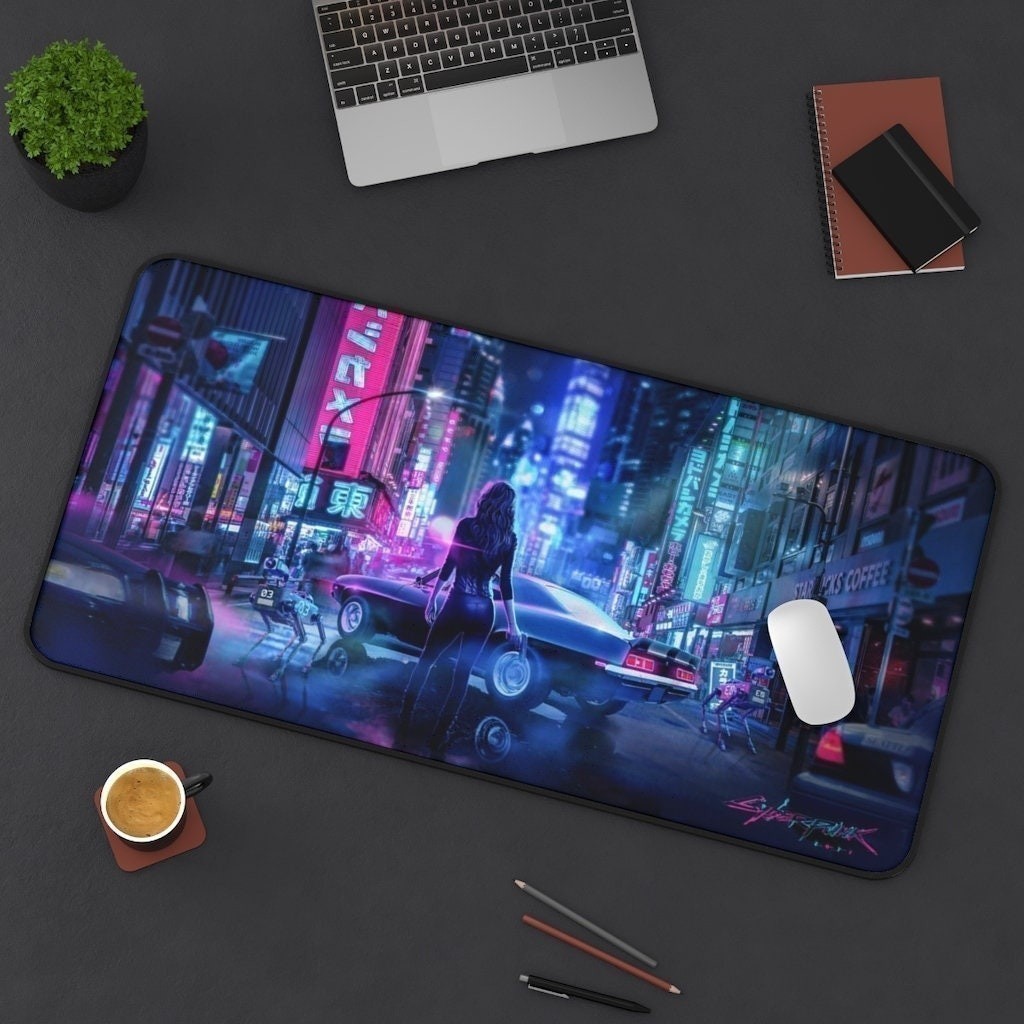 Mouse 2077 แผ่นรองโต๊ะ Cyberpunk Mat #2 | 2077 แผ่นรองเมาส์