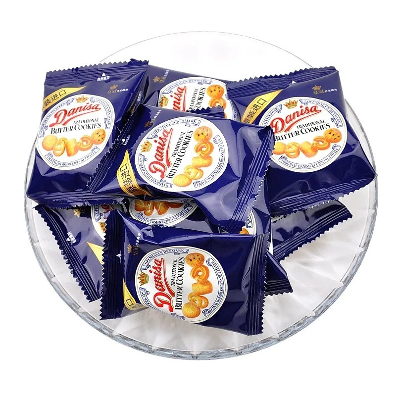 Danisa Crown คุกกี้เดนมาร์กจํานวนมาก 00g ซองอิสระนําเข้าจากอินโดนีเซีย Butter Biscuit A Biscuit 25.1