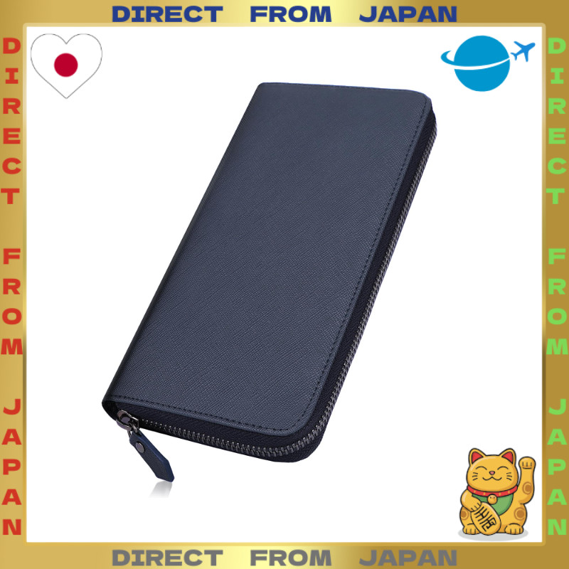 【DIRECT FROM JAPAN】[ATIANNI] Men's Wallet Long Wallet Large Capacity Genuine Leather Round Zipper RF