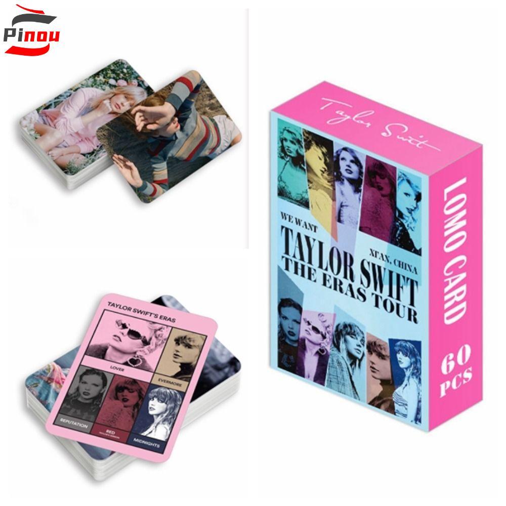 PINOU 96 ชิ้น/กล่อง Taylor Swift LOMO การ์ด, LOMO การ์ดนักร้องสติกเกอร์ Taylor Swift Mini การ์ด, สติ