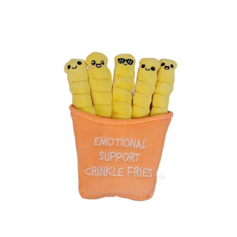 ส่วนลดใหม่!!🦄WHAT DO YOU MEME? Emotional Support Crinkle Fries ตุ๊กตา การตกแต่งโต๊ะ  ยอดนิยม TikTok