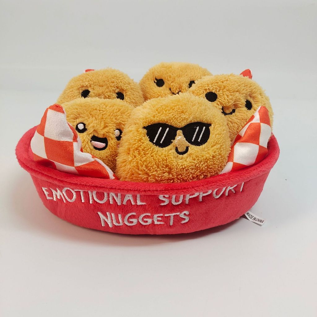 WHAT DO YOU MEME? Emotional Support Chicken Nuggets ตุ๊กตา Plush การตกแต่งโต๊ะ ยอดนิยม TIKTOK
