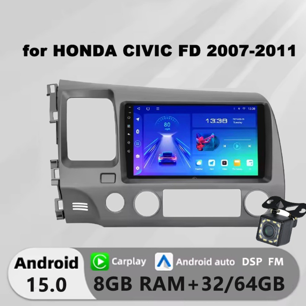 Honxun ESSGOO acodo ASTRAL Kenwood 8GB + 64 android หัวสําหรับ HONDA CIVIC FD 2007-2011 เครื่องเล่น 