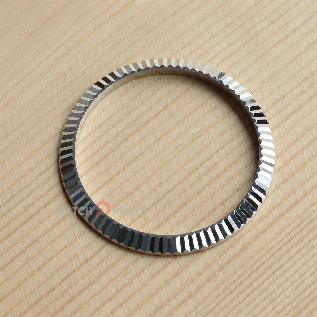 นาฬิกา 18K สีขาวทอง Bezel สําหรับ Rolex Datejust 41 126334 126300 แหวนขลุ่ย