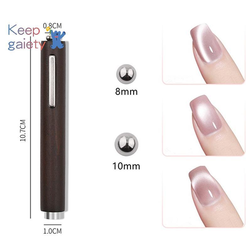 [Keepgaiety-t] 3-in-1 Multifunctional Magnetic Eye Nail Magnet Stick พร้อมลูกปัดแม่เหล็ก Strong Gel Polish Magnet Pen กระบอกแม่เหล็ก [ใหม่]