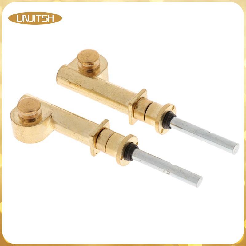 [unjitsh] เพลาแกนทองแดงกล Erhu 2 ชิ้นสีทอง 9 ซม./3.54 นิ้ว