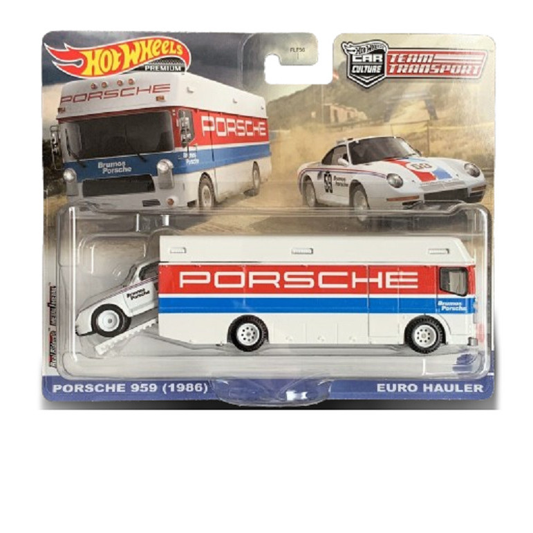 Hot Wheels Porsche 959 1986 & Euro Hauler Team Transport #61