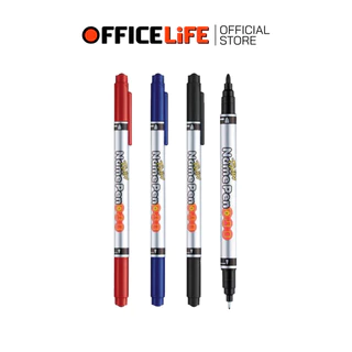 Monami (โมนามิ) ปากกามาร์คเกอร์ เขียนซีดี CD ซองไปรษณีย์ โลหะ แก้ว 2หัว twin name pen ( 1 ด้าม )