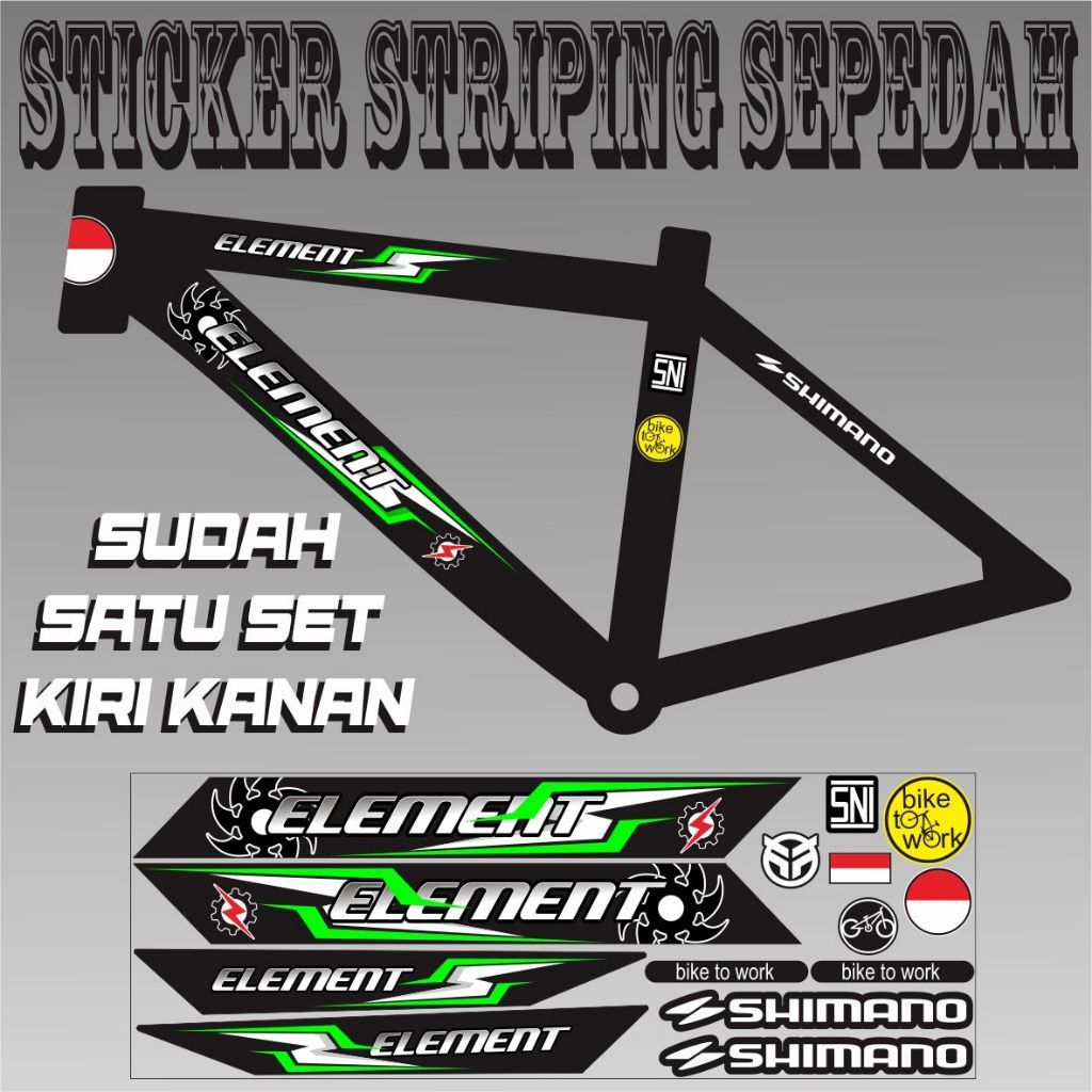 สติ๊กเกอร์จักรยาน STRIPING VARIATION POLET LIS GABUNGAN K78