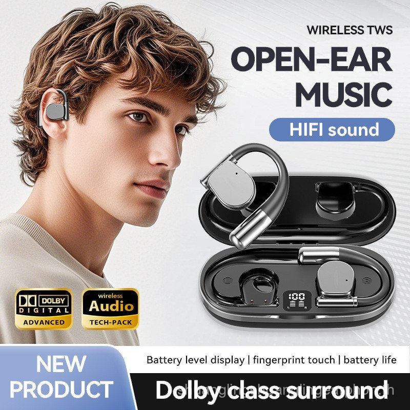 New OWS Open Ear Non-In-Ear OWS Bluetooth Earphones Wireless Over-Ear Earphones