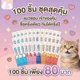 💥 ราคาดีที่สุดในแอป! Ketzuzu 16g [100 ซอง] ขนมแมวเลียเนื้อเนียน เกรดพรีเมียม ไม่เค็ม