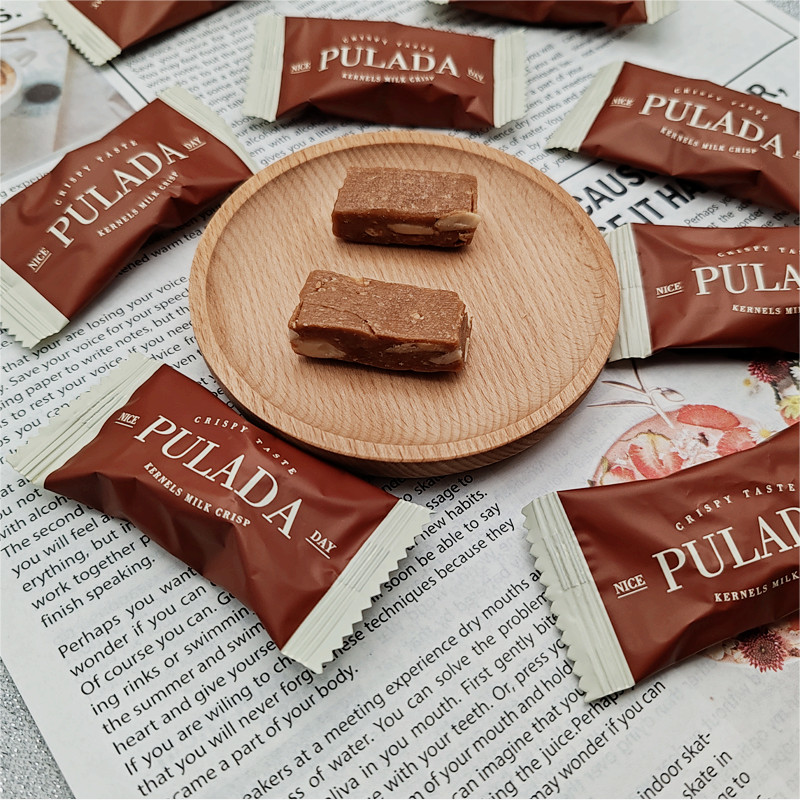 2025 สินค้าใหม่ PULADA Park Lada Handmade Caramel Sea Salt Nut Taffy Wedding Candy French Bulk Nouga