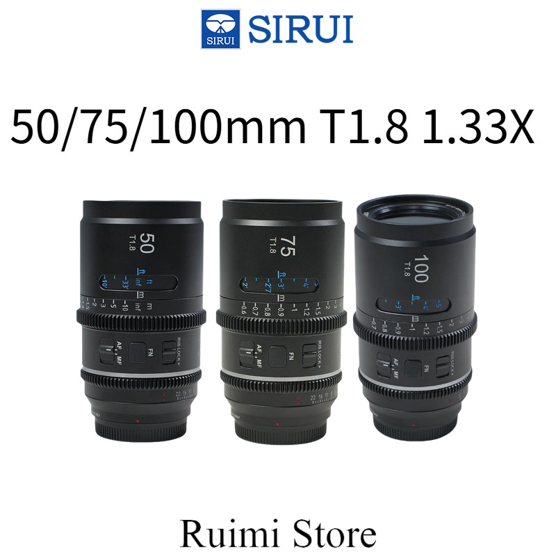 Sirui x Astra 50 75 100mm T1.8 1.33x Full Frame Auto Focus Anamorphic Cine เลนส์สําหรับกล้อง E / Z /