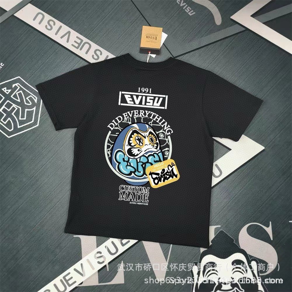 EVISU กางเกงยีนส์ใหม่ลาย Seagull Graffiti พร้อมป้ายคอกัน