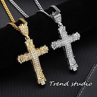 สร้อยคอรูปไม้กางเขนหลากหลายสไตล์ พื้นผิวประดับตกแต่งระยิบระย…