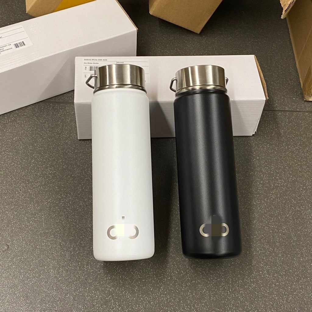 Spot Goods#New AL0 710ml Thermos Cup Outdoor Stainless Steel Sports Water Bottle Portable Handle1225