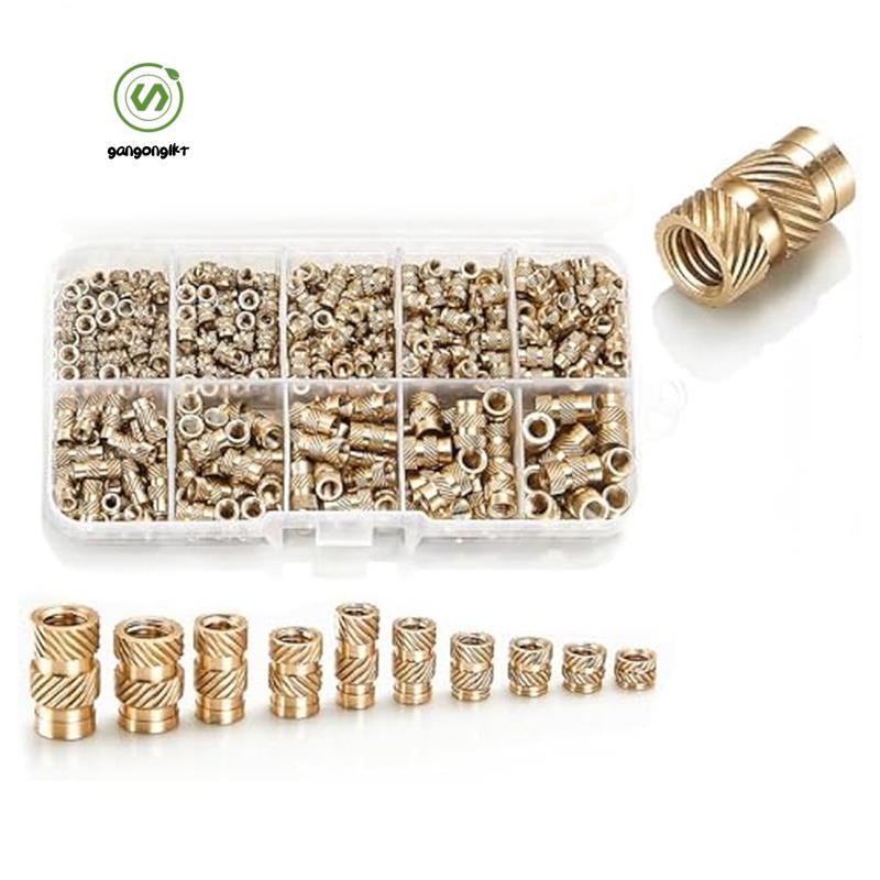 [gangong1kr]420Pcs M3//M5 Spiral Insert Assortment Kit for Components,Brass Knurled Nuts,Insert By H