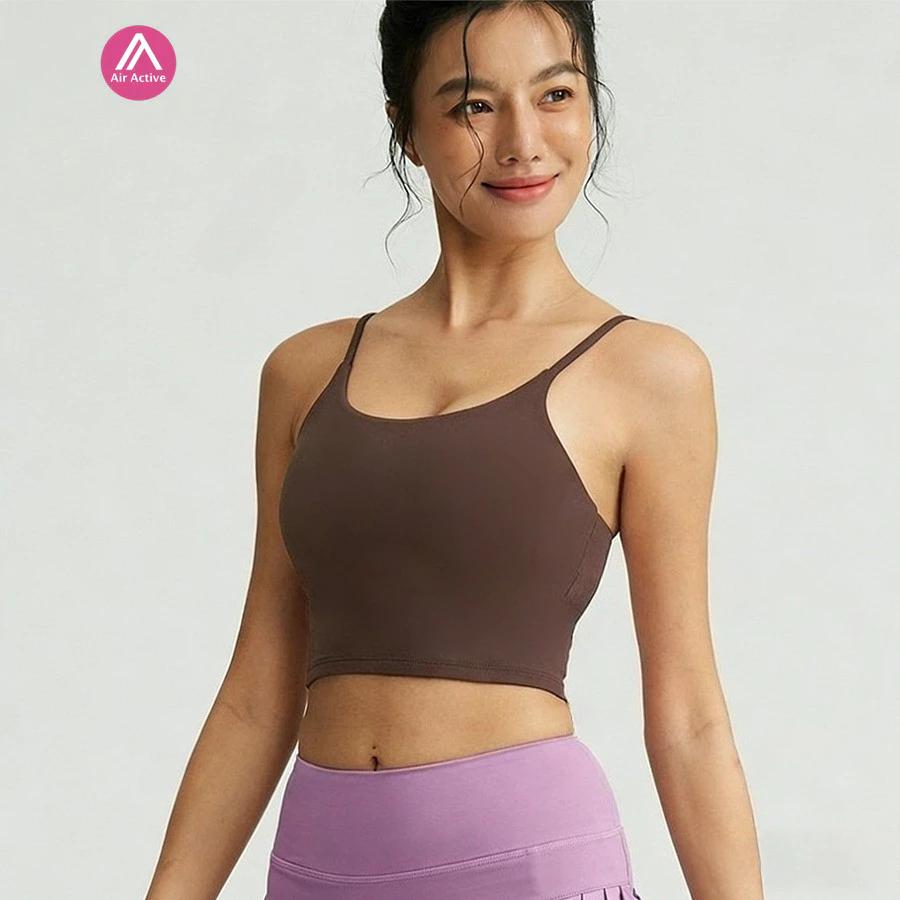 AirActive สปอร์ตบรา MotionFlow Bra มีฟองน้ำ น้ำหนักเบา ระบายอากาศ สายบ่าปรับได้ ดีไซน์เข้ารูป เหมาะสำหรับฟิตเนส วิ่ง โยคะ