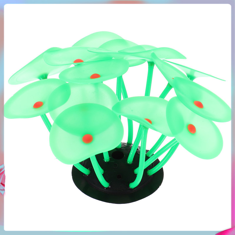 🖼️ ของตกแต่งตู้ปลาแบบจำลองต้นไม้พลาสติกสีเขียว Lifelike ขนาด 6.5x4x8 นิ้ว เพิ่มความมีชีวิตชีวาให้ตู้