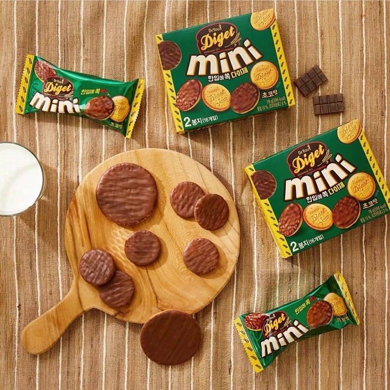บิสกิต ORION ORION Mini Casual Cookies Digestive/นําเข้าช็อกโกแลตสํานักงานขนมโฮลวีตเกาหลี